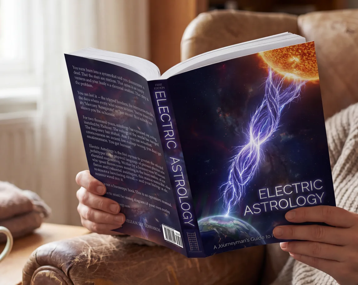 Electric Astrology paperback in hand