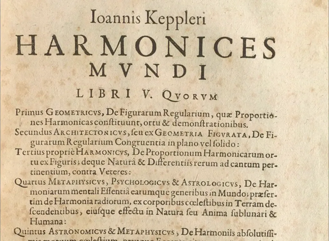 Title page of Kepler’s Harmonices Mundi