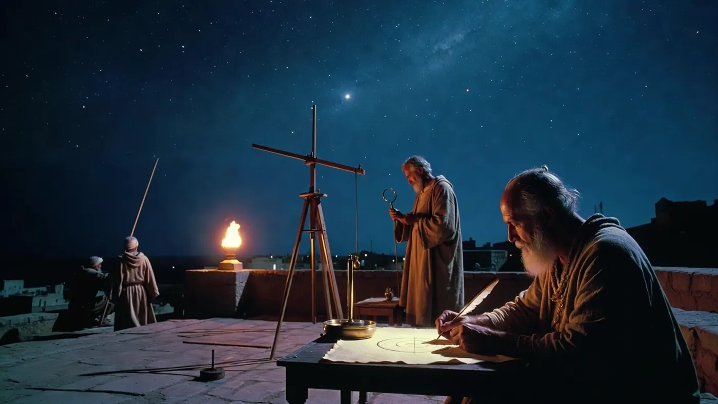 Skywatchers recording the night sky
